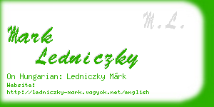 mark ledniczky business card